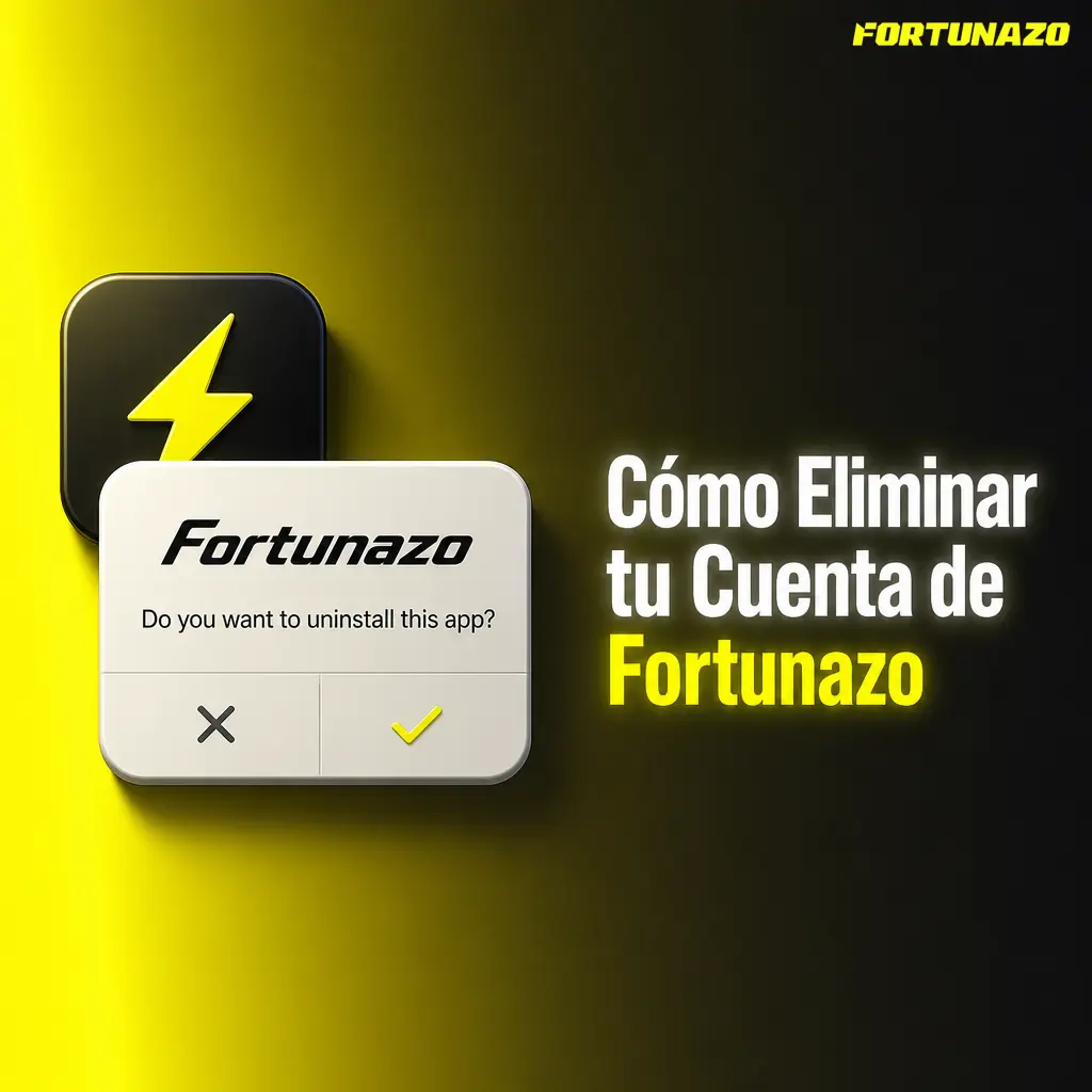 Cómo eliminar tu cuenta de Fortunazo: autoexclusión desde Juego Responsable y solicitud al soporte para bloquear el acceso.