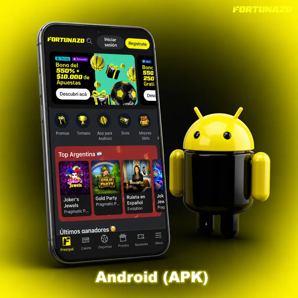 Descarga del archivo APK de Fortunazo para instalar la app de casino en Android de forma segura y directa.