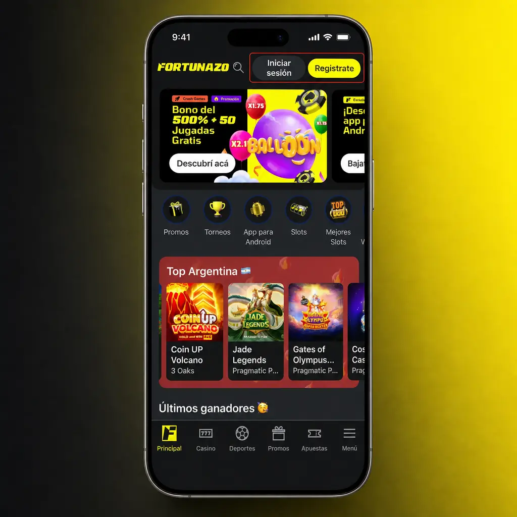 Pasos para depositar fondos en la app Fortunazo mediante Mercado Pago, transferencia bancaria, NaranjaX, AstroPay o Binance Pay.