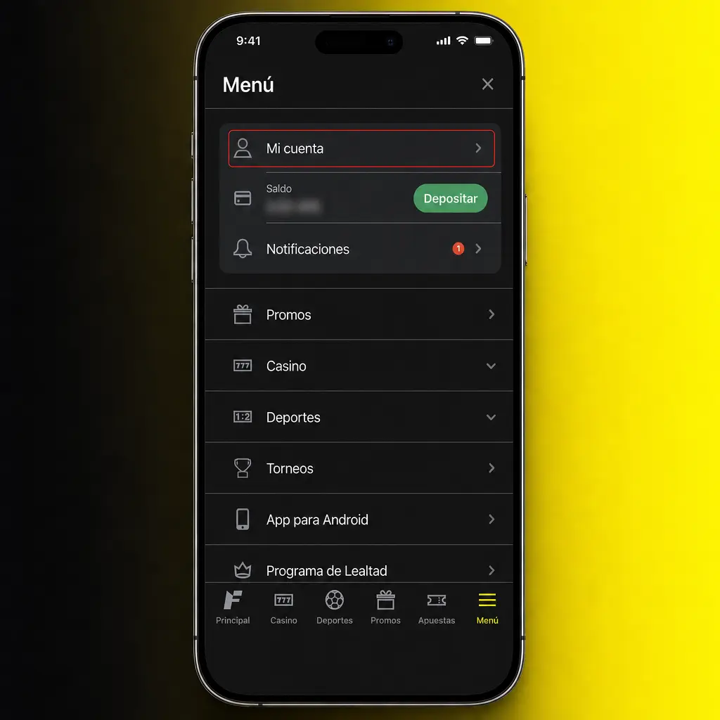 Pasos para retirar fondos en la app Fortunazo: elegí el método, ingresá el monto y verificá tus datos.