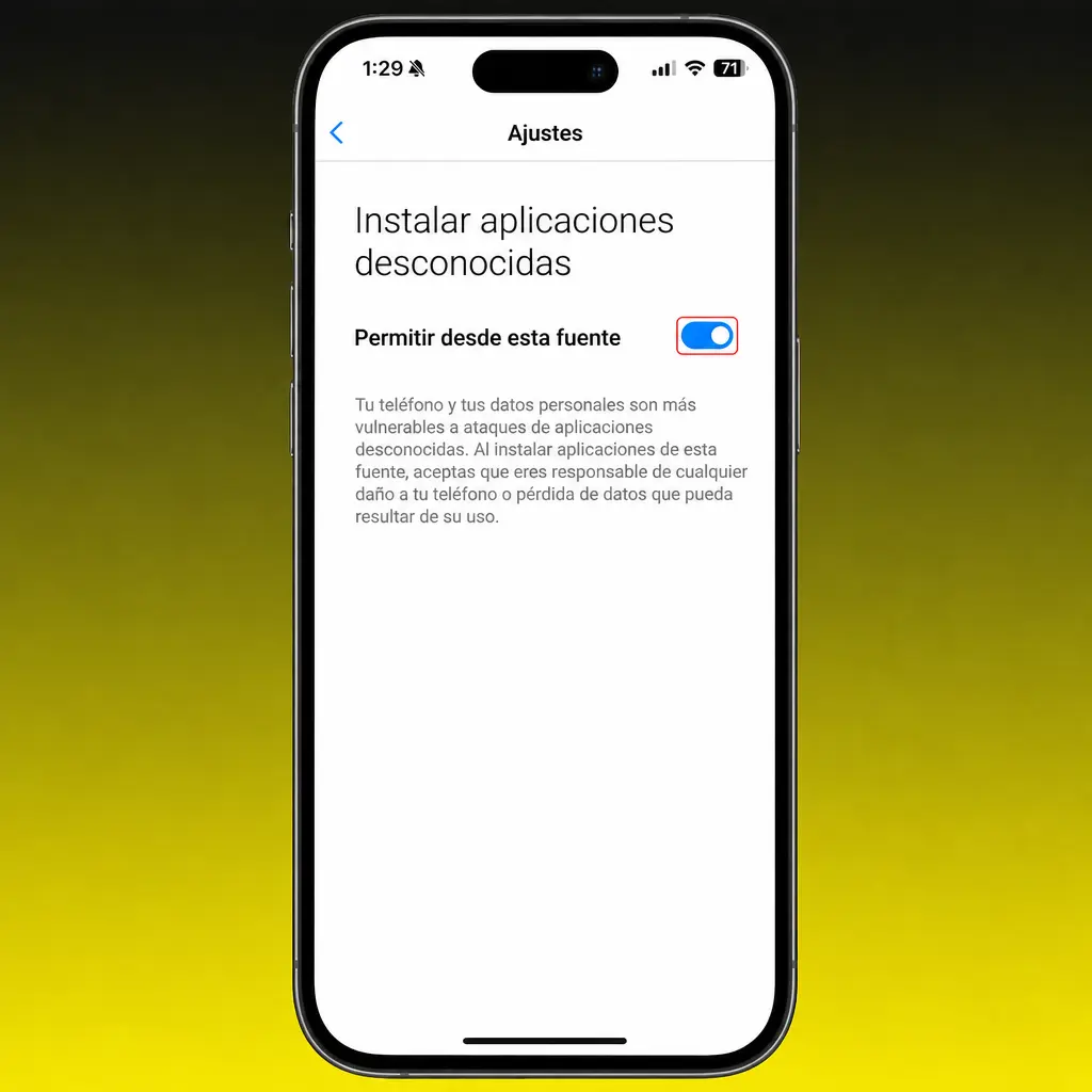 Guía paso a paso para instalar la app Fortunazo en Android descargando el archivo APK correctamente.