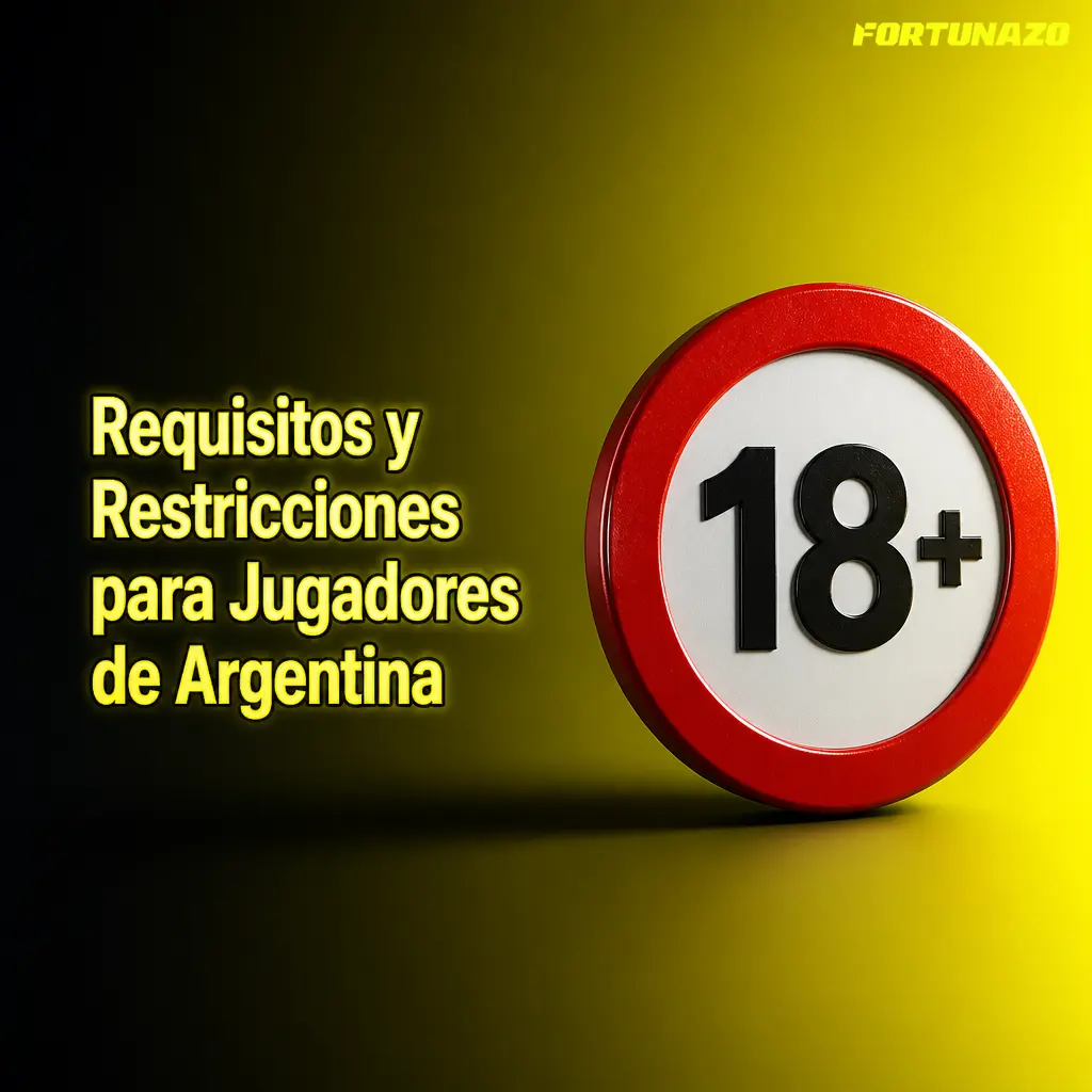 Requisitos y restricciones para jugadores de Argentina en Fortunazo: mayores de 18 años, DNI válido y residencia en el país.